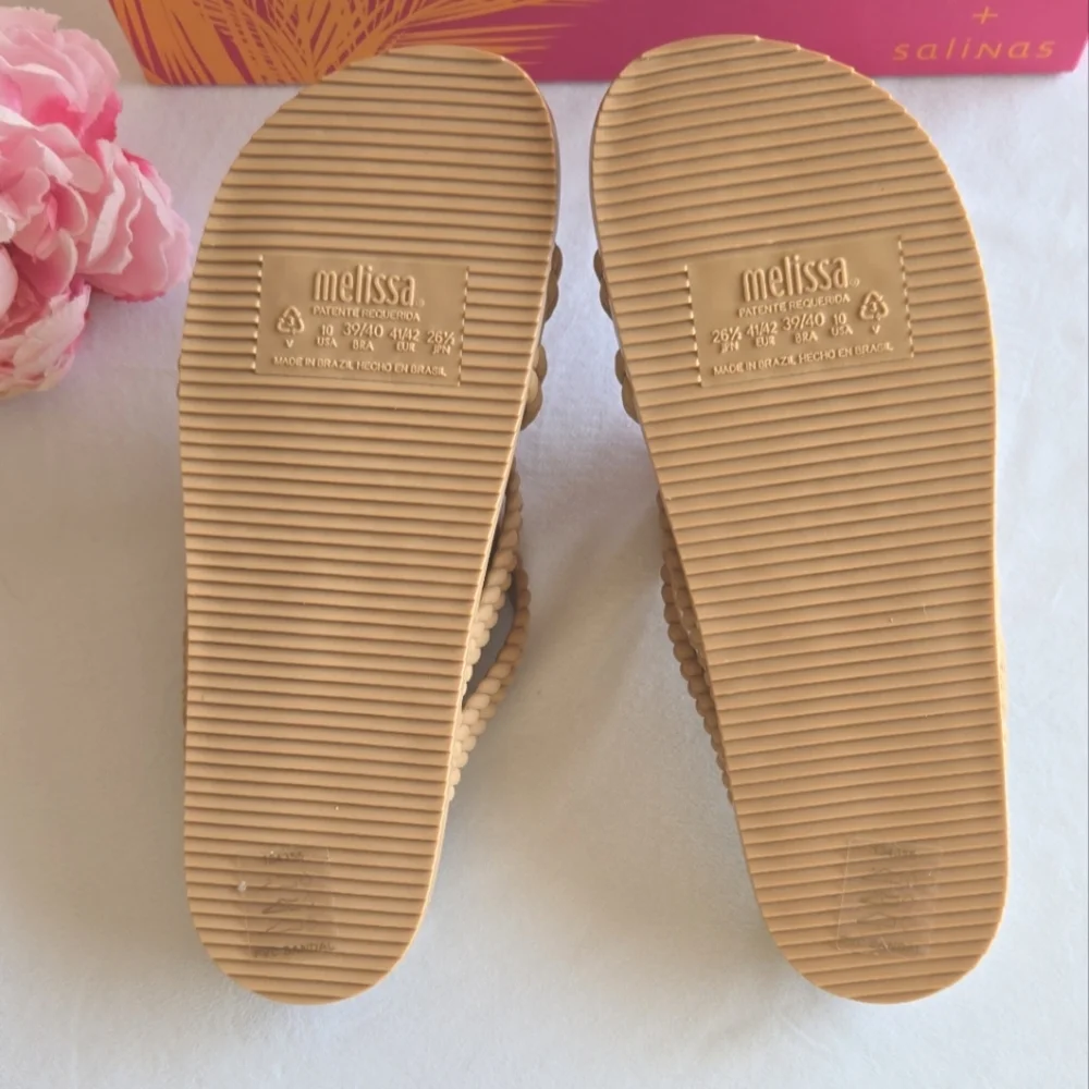 🏷️Melissa Shoes Cosmic + Salinas AD Sandals Made In Brazil Size 10M Women's